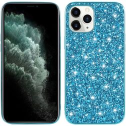 Mobigear Glitter iPhone 12 Pro Max Hülle Hardcase Backcover - Blau