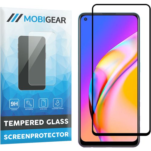 Mobigear Premium OPPO A94 5G Panzerglas Displayschutz - Hüllenfreundlich - Schwarz