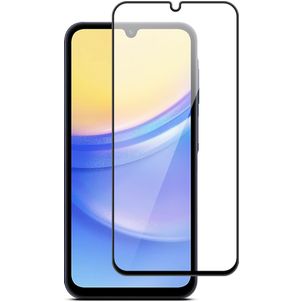 Mobigear Premium Samsung Galaxy A15 Panzerglas Gehärtetes Glas Displayschutz - Hüllenfreundlich - Schwarz