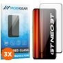 Mobigear Premium Realme GT Neo 3T Panzerglas Gehärtetes Glas Displayschutz - Hüllenfreundlich - Schwarz (3er Pack)