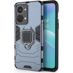 Mobigear Armor Ring OnePlus Nord 2T 5G Hardcase Backcover Shockproof mit Ringhalter - Blau
