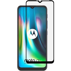 Mobigear Premium Motorola Moto G9 Play Panzerglas Gehärtetes Glas Displayschutz - Hüllenfreundlich - Schwarz