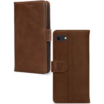 Mobilize Wallet iPhone 7 Hülle Echtes Leder Klapphülle Geldbörse - Braun