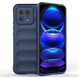 Mobigear Bumpy Xiaomi 13 Hülle Flexibles TPU Backcover - Dunkelblau