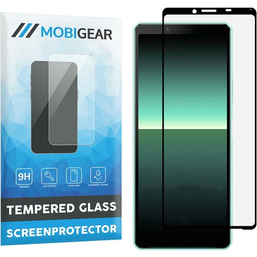 Mobigear Premium Sony Xperia 10 II Panzerglas Gehärtetes Glas Displayschutz - Hüllenfreundlich - Schwarz