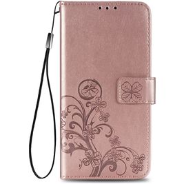 Mobigear Clover Samsung Galaxy S20 FE Hülle Klapphülle Geldbörse - Roségold