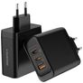 Mobilize Wall Charger Triple USB / USB-C Power Delivery 100W - Schwarz