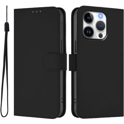 Mobigear Urban Wallet iPhone 16 Pro Hülle Klapphülle Geldbörse - Schwarz