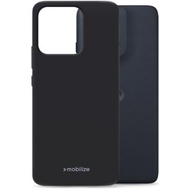 Mobilize Rubber Gelly Motorola Moto G56 Hülle Flexibles TPU Backcover - Schwarz