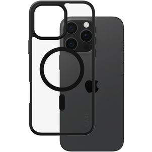 CARE by PanzerGlass Flagship iPhone 16 Pro Max MagSafe Hülle Hardcase Backcover - Transparent / Schwarz