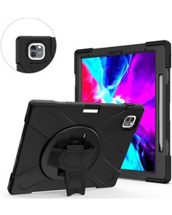 Mobigear SureGrip XGuard iPad Pro 13 Zoll (2025) Hülle Kunststoff,Silikon Backcover + Stifthalter + Schulterträger + Ständer - Schwarz