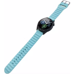 Mobigear Bumpy Silikon Smartwatch Armband Dornschließe - 22-mm-Universalanschluss - Blau