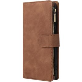 Mobigear Zipper Samsung Galaxy A71 Hülle Klapphülle Geldbörse - Braun Mobigear Zipper Samsung Galaxy A71 Hülle Klapphülle Geldbörse - Braun