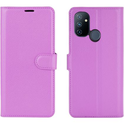 Mobigear Classic OnePlus Nord N100 Hülle Klapphülle Geldbörse - Lila