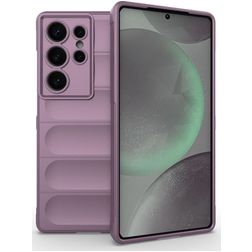 Mobigear Bumpy Samsung Galaxy S25 Ultra Hülle Flexibles TPU Backcover - Lila