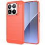 Mobigear Brushed Slim Xiaomi 15 Pro Hülle Flexibles TPU Backcover - Rot