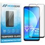 Mobigear Premium Vivo Y72 Panzerglas Gehärtetes Glas Displayschutz - Hüllenfreundlich - Schwarz