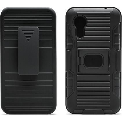 Xccess Combo Samsung Galaxy Xcover 5 Hülle Hardcase Backcover mit Ständer - Schwarz