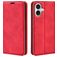 Mobigear Retro Slim iPhone 17 Klapphülle Portemonnaie - Rot