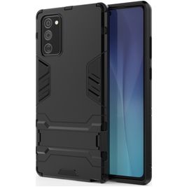 Mobigear Armor Stand Samsung Galaxy Note 20 Ultra Hülle Hardcase Backcover Stoßfest mit Ständer - Schwarz
