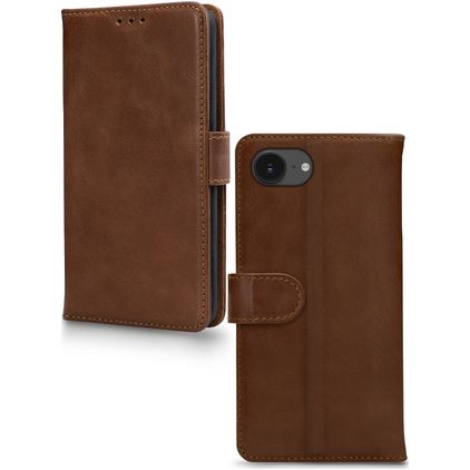 Mobilize Wallet iPhone 17e Hülle Echtes Leder Klapphülle Geldbörse - Braun