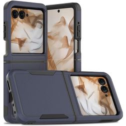 Mobigear Heavy Armor Motorola Razr 50 Hülle Hardcase Backcover Stoßfest - Dunkelblau