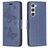 Mobigear Butterfly Samsung Galaxy S24 Klapphülle Portemonnaie - Blau