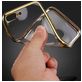 Mobigear Royal iPhone 8 Plus Hülle Flexibles TPU Backcover - Transparent / Gold