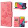 Mobigear Butterfly Samsung Galaxy M53 Klapphülle Portemonnaie - Pink