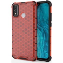 Mobigear Honeycomb HONOR 9X Lite Hülle Hardcase Backcover Stoßfest - Rot