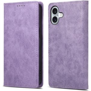 Mobigear Wallet iPhone 16 Plus Hülle Klapphülle Geldbörse - Lila
