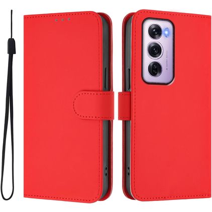 Mobigear Urban Wallet OPPO Reno 12 Pro Hülle Klapphülle Geldbörse - Rot