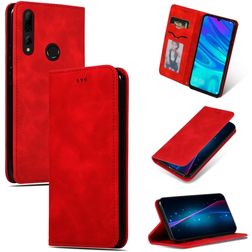 Mobigear Retro Slim Huawei P Smart Plus (2019) Hülle Klapphülle - Rot