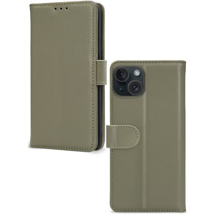 Mobilize Premium Gelly Wallet iPhone 15 Plus Hülle Klapphülle Geldbörse - Grün