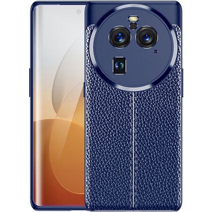 Mobigear Luxury OPPO Find X6 Pro Hülle Flexibles TPU Backcover - Blau
