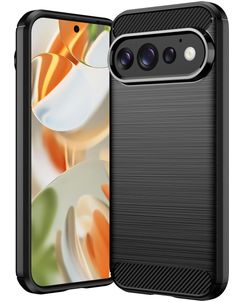 Mobigear Brushed Slim Google Pixel 11 Pro Hülle Flexibles TPU Backcover - Schwarz