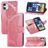 Mobigear Butterfly iPhone 12 Pro Hülle Klapphülle Geldbörse - Pink
