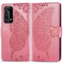 Mobigear Butterfly Huawei P40 Pro Hülle Klapphülle Geldbörse - Pink