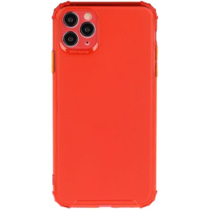 Mobigear Cushion iPhone 12 Pro Max Hülle Flexibles TPU Backcover Stoßfest - Rot