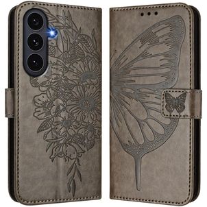 Mobigear Butterfly Samsung Galaxy S26 FE Hülle Klapphülle Geldbörse - Grau