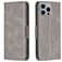 Mobigear Excellent iPhone 15 Pro Max Hülle Klapphülle Geldbörse - Grau