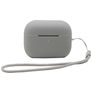Mobigear Lanyard Apple AirPods Pro 2 Hülle Flexibles Silikon - Grau