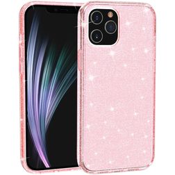 Mobigear Glitter iPhone 12 Pro Max Hülle Hardcase Backcover - Pink