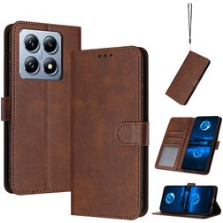 Mobigear Wallet Xiaomi 14T Hülle Klapphülle Geldbörse - Braun