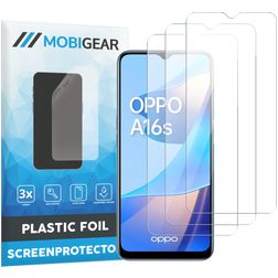 Mobigear OPPO A16s Displayschutz Schutzfolie - Hüllenfreundlich (3er Pack)