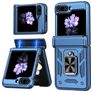 Mobigear Armor ring Samsung Galaxy Z Flip 6 Hülle Hardcase Backcover Stoßfest mit Ringhalter - Blau