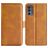 Mobigear Slim Magnet Motorola Moto G62 Hülle Klapphülle Geldbörse - Cognac
