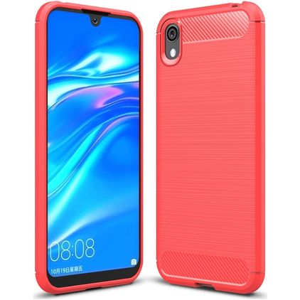 Mobigear Brushed Slim HONOR 8S TPU (flexibel) Backcover - Rot