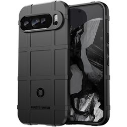 Mobigear Rugged Shield Google Pixel 9 Pro TPU (flexibel) Backcover Shockproof - Schwarz