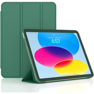 Mobigear Tri-Fold Gel iPad 10 (2022) Hülle TPU,Kunstleder Klapphülle - Grün